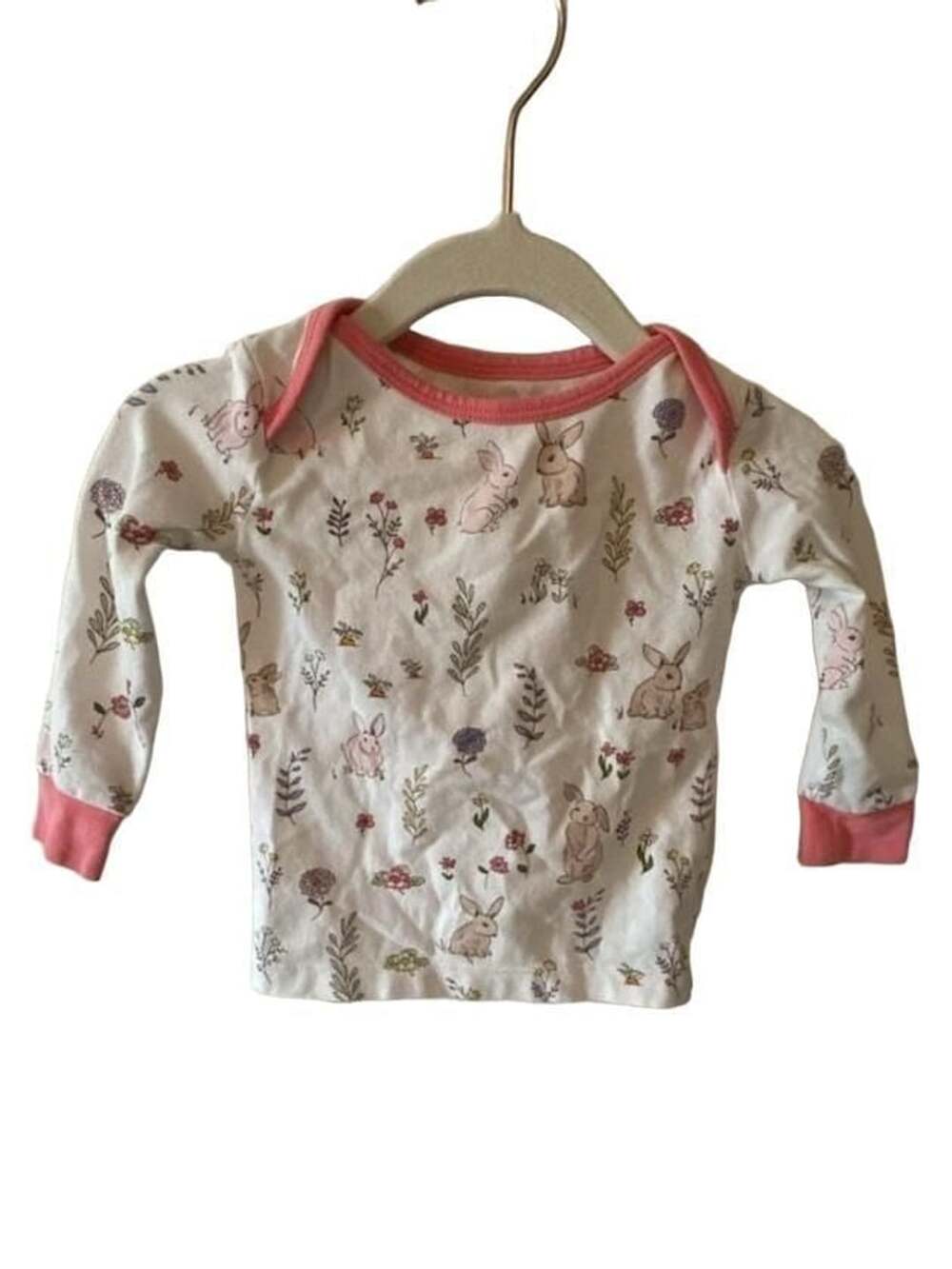 BedHead Pajamas Organic Cotton Bunny & Floral Print Long Sleeve Pajama Top